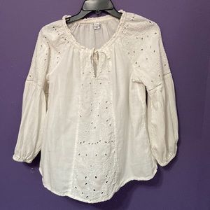 White clean long sleeve shirt